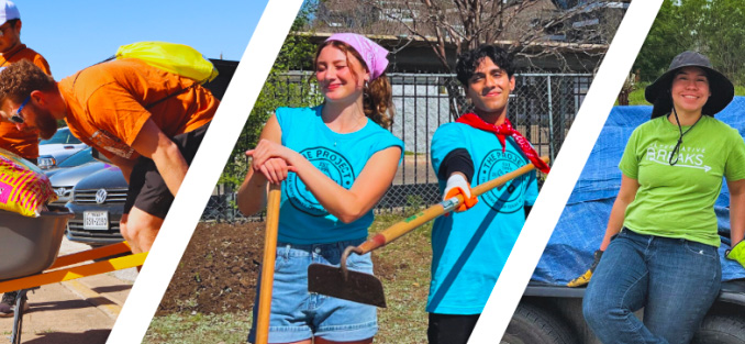 photo collage of volunteers